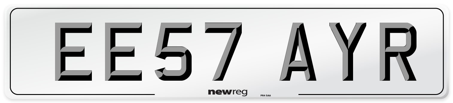 EE57 AYR Number Plate from New Reg